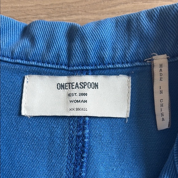 One Teaspoon WORN OUT HENDRIXE PALISADES OVERALL Sleeveless Denim Romper - Picture 3 of 10